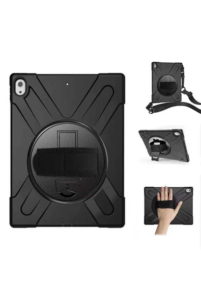 mastersonic iPad Pro 12.9 2018 (3.Nesil) - Uyumlu Uyumlu MTSC Defender Tablet Silikon-Siyah ürün görseli 1