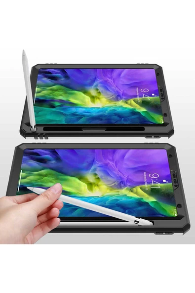 mastersonic iPad Pro 11 2020 (2.Nesil) - Uyumlu Uyumlu MTSC Tablet Vega Kapak-Siyah - Resim 3