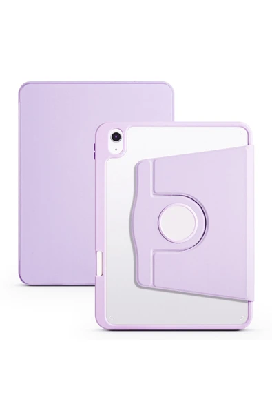 mastersonic iPad 11.Nesil 2025 Kılıf MTSC Termik Kalem Bölmeli Dönebilen Standlı Kılıf - Lila ürün görseli 1