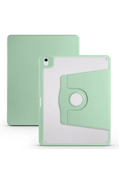 mastersonic iPad Air 13 2025 M3 Kılıf MTSC Termik Kalem Bölmeli Dönebilen Standlı Kılıf - Açık Yeşil ürün görseli 1
