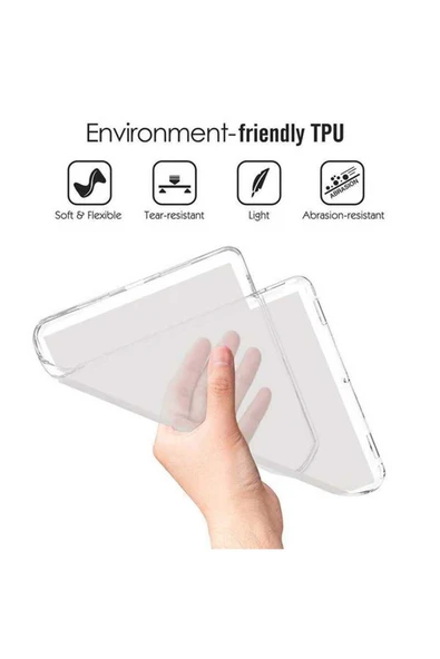 mastersonic Galaxy T720 Tab S5E Kılıf Uyumlu MTSC Tablet Süper Silikon Kapak-Siyah - Resim 7