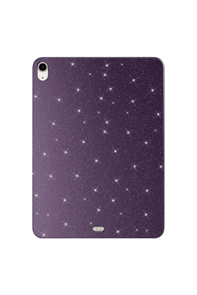 mastersonic iPad Air 10.9 2022 (5 Nesil) Simli Parlak Görünümlü MTSC Tablet Koton Kılıf - Derin Mor ürün görseli 1