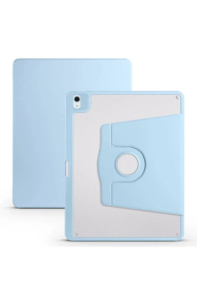 mastersonic iPad Air 13 2025 M3 Kılıf MTSC Termik Kalem Bölmeli Dönebilen Standlı Kılıf - Açık Yeşil - Resim 2