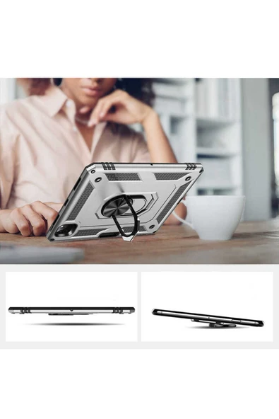 mastersonic iPad Pro 3. nesil 11 inç - Uyumlu Uyumlu MTSC Tablet Vega Kapak-Siyah - Resim 3