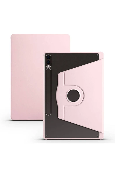 mastersonic Galaxy Tab S9 Plus Kılıf Uyumlu MTSC Termik Kalem Bölmeli Dönebilen Standlı Kılıf-Pembe ürün görseli 1