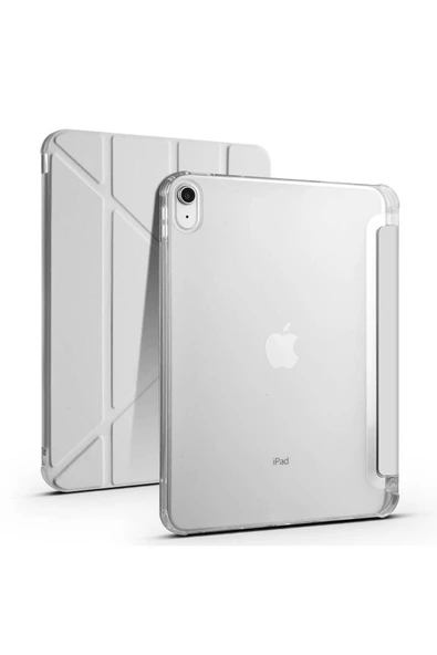 mastersonic iPad 11.Nesil 2025 Kılıf MTSC Tri Folding Kalem Bölmeli Standlı Kılıf - Lacivert - Resim 3