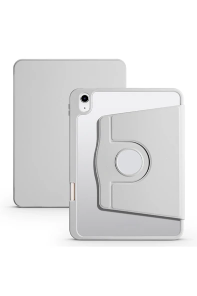 mastersonic iPad 11.Nesil 2025 Kılıf MTSC Termik Kalem Bölmeli Dönebilen Standlı Kılıf - Gri ürün görseli 1