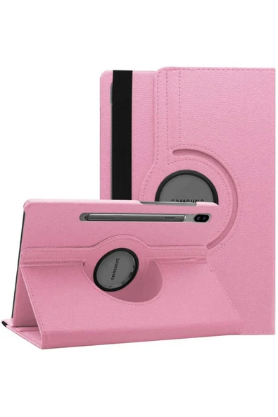 mastersonic Galaxy Tab S7 FE LTE (T737-T736-T733-T730) Uyumlu MTSC Dönebilen Standlı Kılıf-Siyah - Resim 6