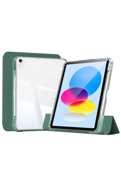 mastersonic iPad 10.9 2022 (10.Nesil) Kılıf Magnetik Ayrılabilen Airbagli MTSC Sliding Tablet Kılıfı - Koyu Ye ürün görseli 1