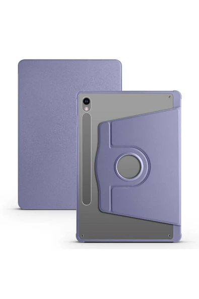 mastersonic Galaxy Tab S9 Kılıf Uyumlu MTSC Termik Kalem Bölmeli Dönebilen Standlı Kılıf-Lavendery Gray ürün görseli 1