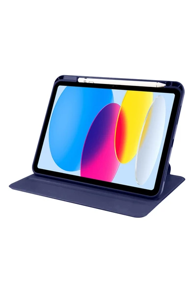 mastersonic iPad 11.Nesil 2025 Kılıf MTSC Termik Kalem Bölmeli Dönebilen Standlı Kılıf - Pembe - Resim 4