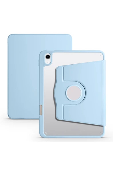 mastersonic iPad 11.Nesil 2025 Kılıf MTSC Termik Kalem Bölmeli Dönebilen Standlı Kılıf - Lacivert - Resim 2