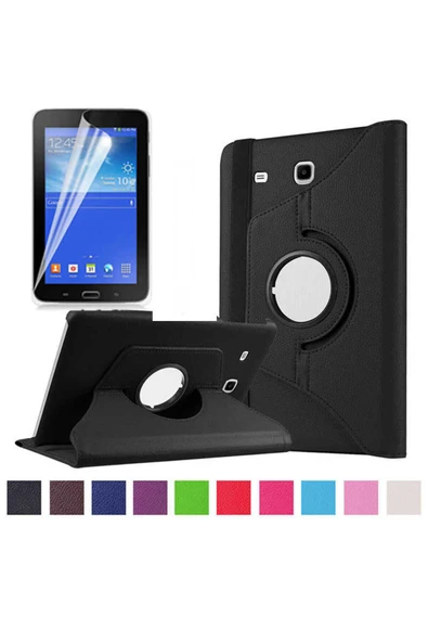 mastersonic Galaxy Tab 3 Lite 7.0 T110 Uyumlu MTSC Dönebilen Standlı Kılıf-Siyah ürün görseli 1