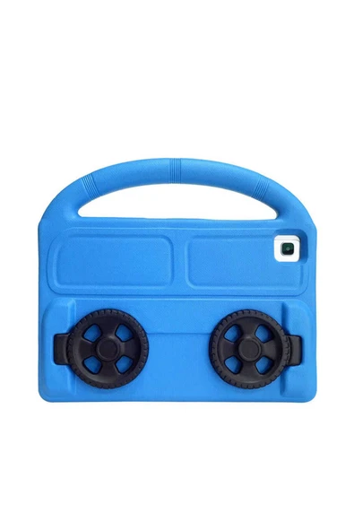 mastersonic Lenovo M10 Plus TB-X606F Uyumlu MTSC Wheel Car Tekerlek Standlı Tablet Eva Silikon Kılıf-Kırmızı - Resim 2