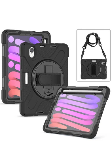 mastersonic iPad Mini 2021 (6.Nesil) MTSC Defender Tablet Silikon - Siyah - Resim 2