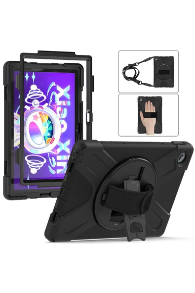 mastersonic Lenovo Tab M10 Plus TB-125F - TB-128F 3. Jenerasyon MTSC Defender Tablet Silikon - Siyah - Resim 6