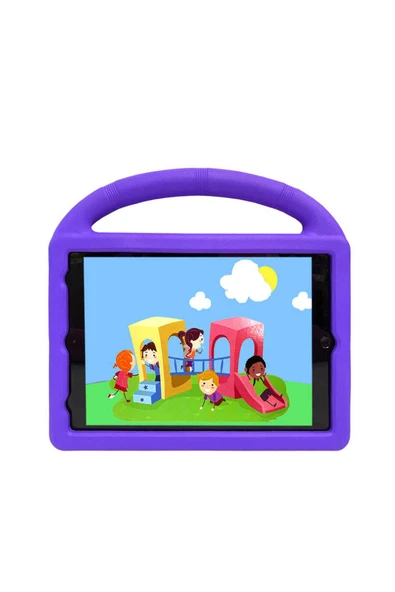 mastersonic iPad 10.2 (9.Nesil) Uyumlu MTSC Wheel Car Tekerlek Standlı Tablet Eva Silikon Kılıf-Kırmızı - Resim 5