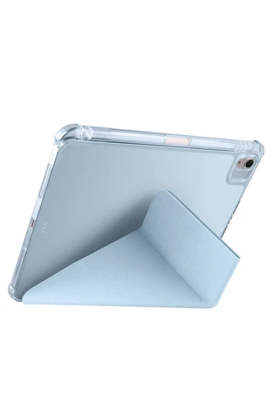 mastersonic iPad Air 11 2025 M3 Kılıf MTSC Tri Folding Kalem Bölmeli Standlı Kılıf - Açık Yeşil - Resim 6