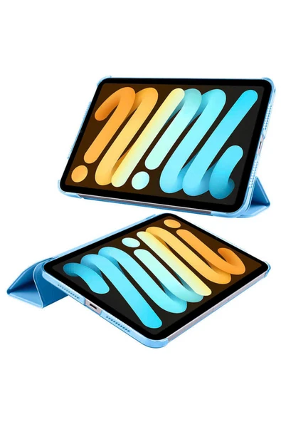 mastersonic iPad 11.Nesil 2025 MTSC Smart Cover Standlı 1-1 Kılıf - Kırmızı - Resim 5