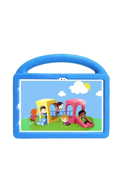 mastersonic Lenovo M10 Plus TB-X606F Uyumlu MTSC Wheel Car Tekerlek Standlı Tablet Eva Silikon Kılıf-Mor - Resim 3