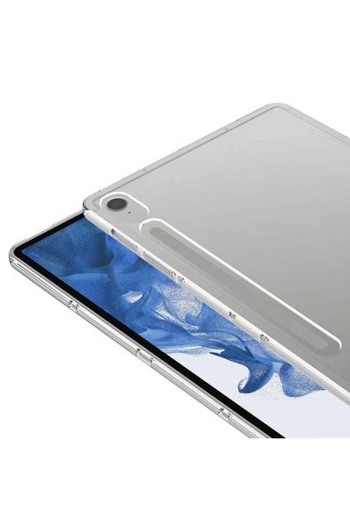 mastersonic Galaxy Tab S9 FE Kılıf Uyumlu MTSC Tablet Süper Silikon Kapak-Renksiz - Resim 3