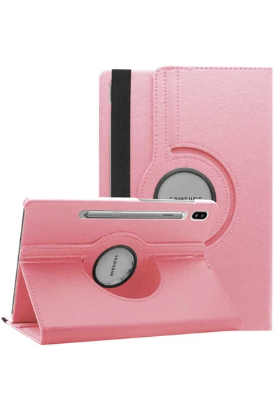 mastersonic Galaxy Tab S7 Plus T970 Uyumlu MTSC Dönebilen Standlı Kılıf-Pembe ürün görseli 1