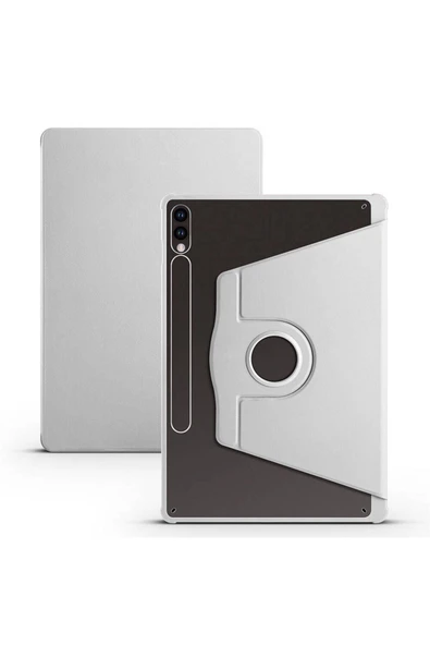 mastersonic Galaxy Tab S9 Plus Kılıf Uyumlu MTSC Termik Kalem Bölmeli Dönebilen Standlı Kılıf-Gri ürün görseli 1