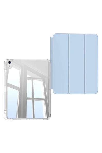 mastersonic iPad Air 13 2024 Kılıf Magnetik Ayrılabilen AiHTTgli Uyumlu MTSC Sliding Tablet Kılıfı-Lavender - Resim 2