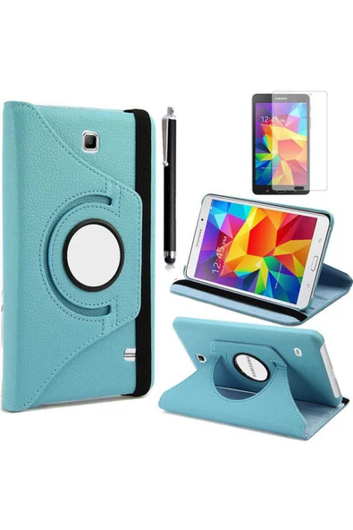 mastersonic Galaxy Tab 4 7.0 T230 Uyumlu MTSC Dönebilen Standlı Kılıf-Mavi ürün görseli 1