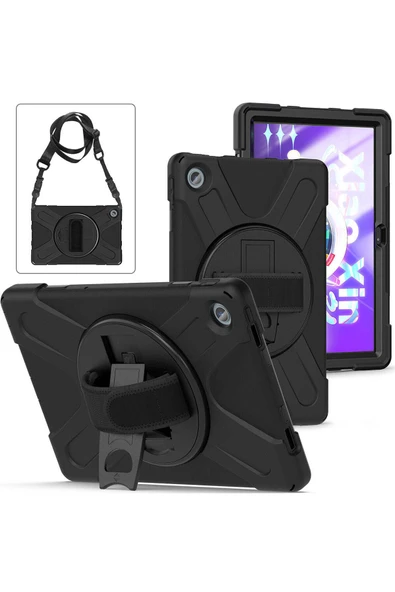 mastersonic Lenovo Tab M10 Plus TB-125F - TB-128F 3. Jenerasyon MTSC Defender Tablet Silikon - Siyah - Resim 5