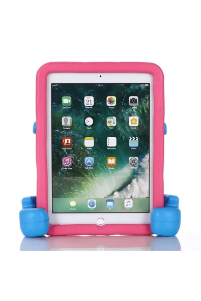 mastersonic iPad 6 Air 2 MTSC Eva Boxer Tablet Silikon - Pembe Koyu - Resim 3