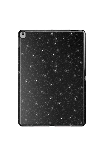 mastersonic iPad 10.2 (8 Nesil) Simli Parlak Görünümlü Uyumlu MTSC Tablet Koton Kılıf-Siyah ürün görseli 1