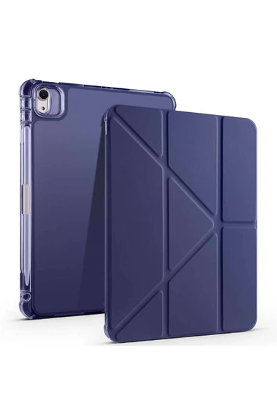 mastersonic iPad Air 11 2025 M3 Kılıf MTSC Tri Folding Kalem Bölmeli Standlı Kılıf - Lacivert ürün görseli 1