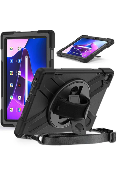 mastersonic Lenovo Tab M10 HD (2.Nesil) 2022 MTSC Defender Tablet Silikon - Siyah - Resim 6