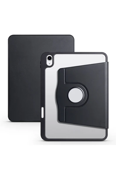 mastersonic iPad 11.Nesil 2025 Kılıf MTSC Termik Kalem Bölmeli Dönebilen Standlı Kılıf - Siyah ürün görseli 1