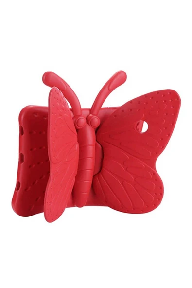 mastersonic iPad Mini 4 MTSC Butterfly Standlı Tablet Kılıf - Kırmızı ürün görseli 1
