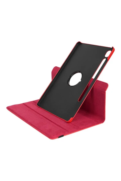 mastersonic Galaxy Tab S9 Uyumlu MTSC Dönebilen Standlı Kılıf-Pembe Koyu - Resim 6
