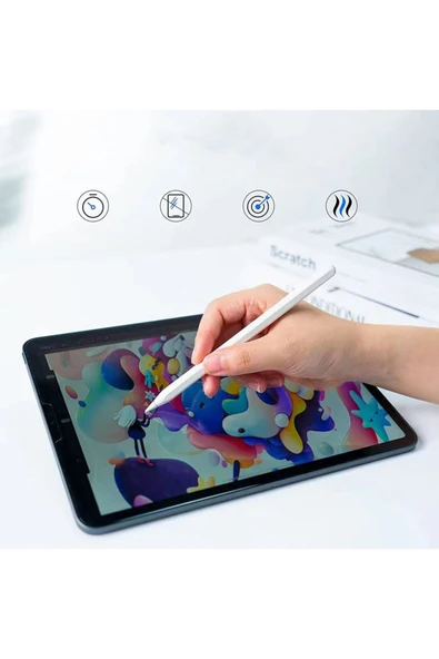 mastersonic MTSC Pencil 09 Palm-Rejection Magnetik Şarj ve Eğim Özellikli Dokunmatik Çizim Kalemi-Beyaz - Resim 3