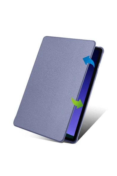mastersonic Galaxy Tab S9 Kılıf Uyumlu MTSC Termik Kalem Bölmeli Dönebilen Standlı Kılıf-Lacivert - Resim 6