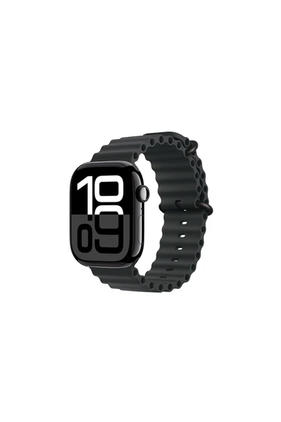 mastersonic Watch 10 46mm Uyumlu MTSC KRD-75 Silikon Kordon-Mat Siyah ürün görseli 1