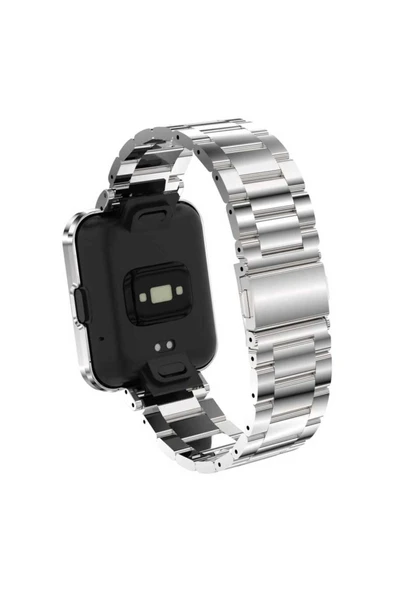mastersonic Xiaomi Redmi Watch 2 Lite Uyumlu KRD-60 Metal MTSC Kordon-Gümüş - Resim 6