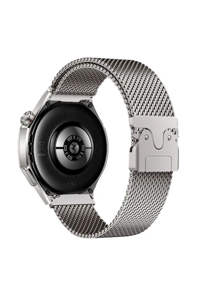 mastersonic Huawei Watch GT4 41mm MTSC KRD-25 Metal Hasır Kordon - Siyah - Resim 3