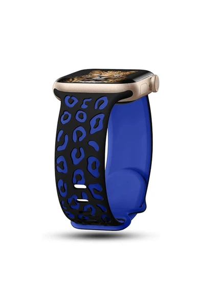 mastersonic Watch 38mm MTSC KRD-140 Silikon Kordon Strap Kayış - Siyah-Mavi ürün görseli 1