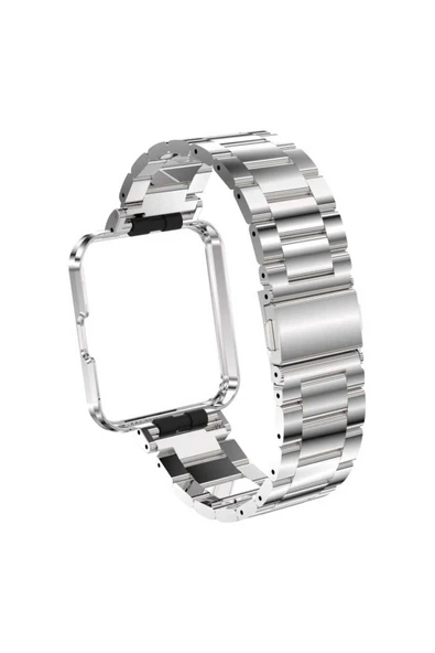 mastersonic Xiaomi Redmi Watch 2 Lite Uyumlu KRD-60 Metal MTSC Kordon-Gümüş - Resim 7