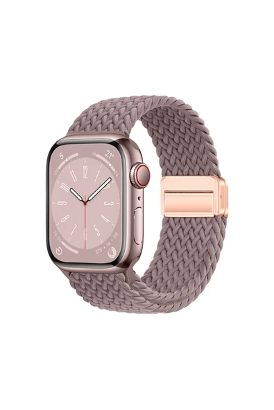 mastersonic Watch 10 46mm MTSC KRD-134 Örgü Tasarımlı Hasır Kordon Strap Kayış - Mor ürün görseli 1