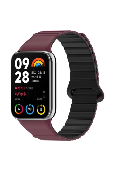 mastersonic Xiaomi Mi Band 8 Pro Silikon Kordon MTSC KRD-105 Strap Kayış-Starlight-Turuncu - Resim 6