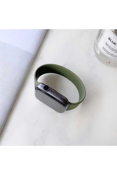 mastersonic Watch 42mm Uyumlu KRD-31 Solo Loop Small MTSC Kordon-Yeşil ürün görseli 1