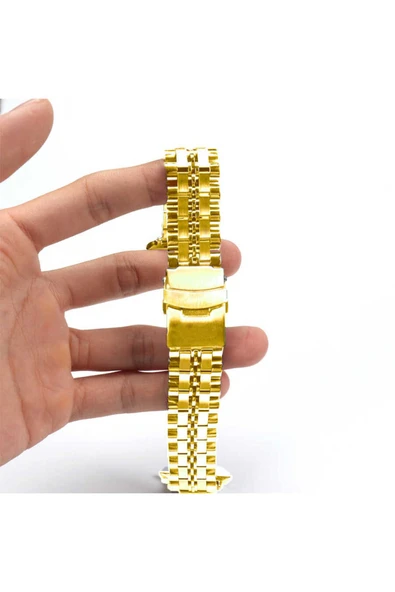 mastersonic Watch 7 41mm Uyumlu KRD-54 Metal MTSC Kordon-Siyah - Resim 5