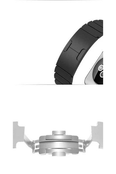 mastersonic Watch 38mm Uyumlu KRD-35 Metal MTSC Kordon-Siyah - Resim 8