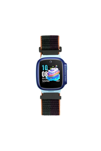 mastersonic Huawei Watch GT5 41mm MTSC KRD-03 18mm Çocuklara Özel Hasır Kordon - Koyu Yeşil-Mor ürün görseli 1